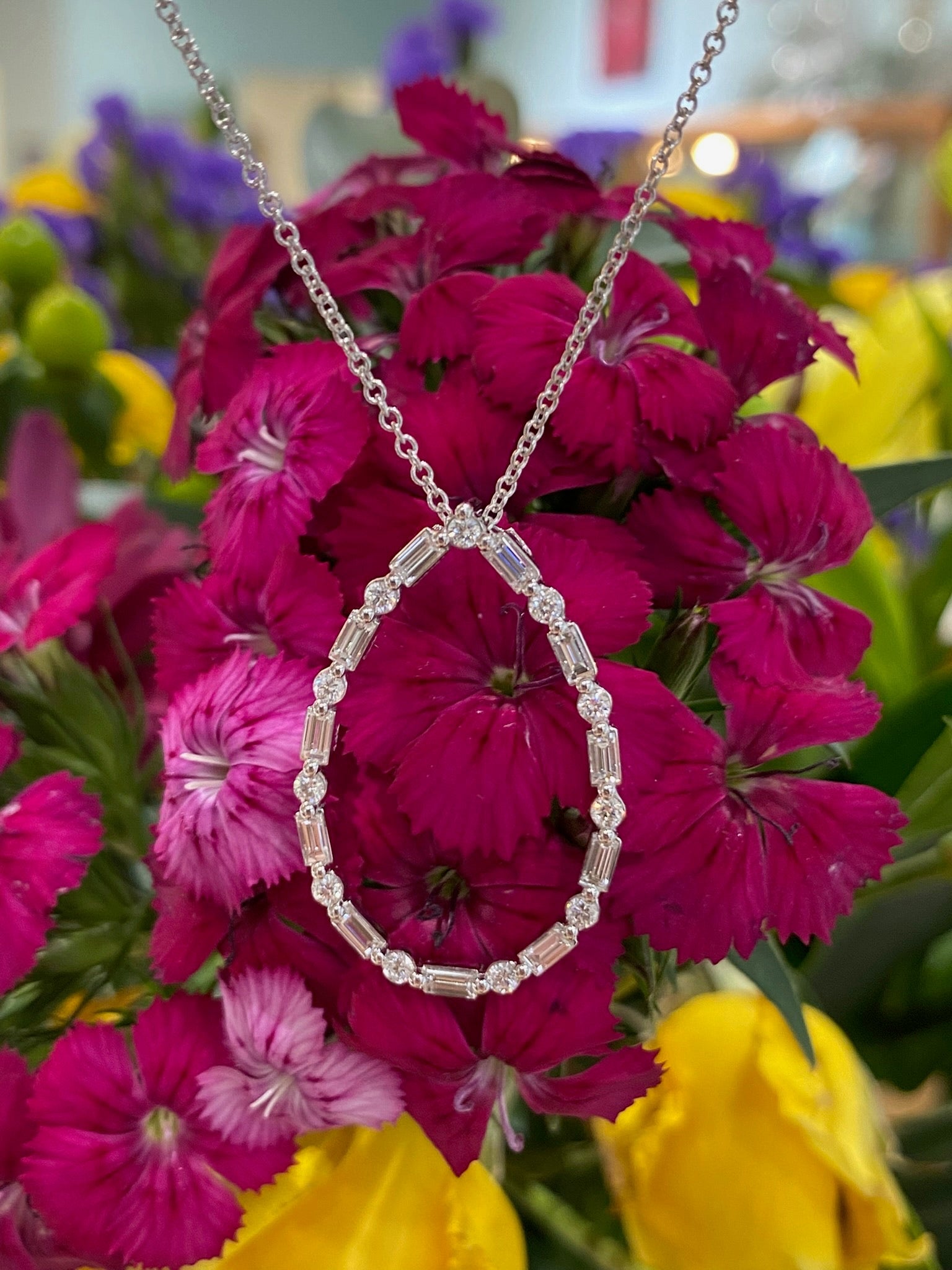 The Prism Teardrop Diamond Necklace