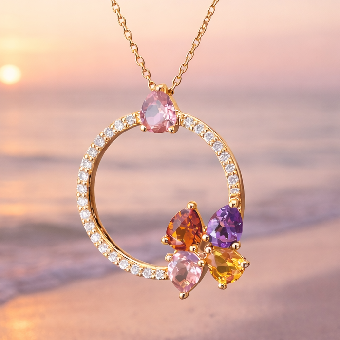 The Sunset Circle Necklace