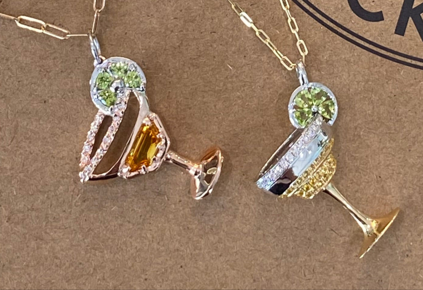 Salty & Sparkly Margarita Necklace - One of a Kind