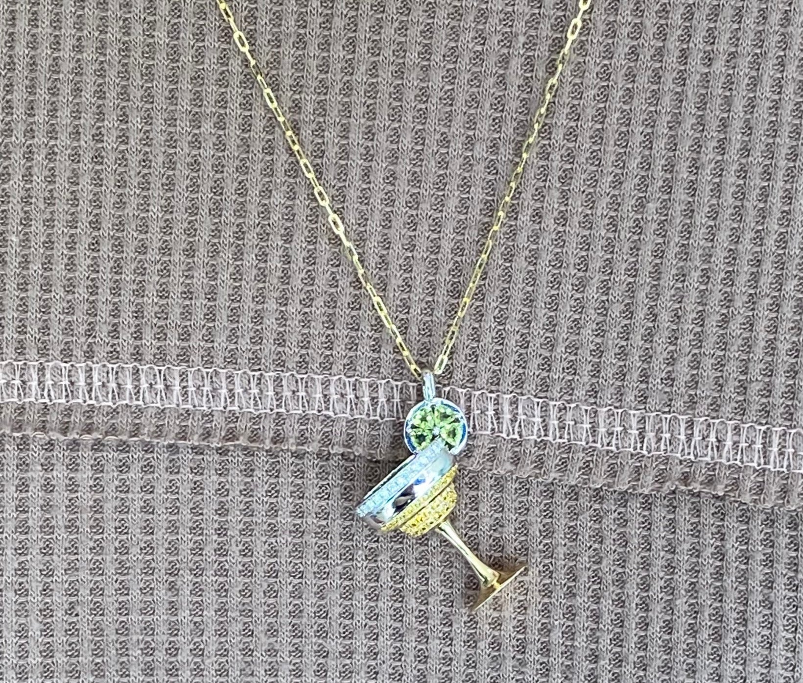 Salty & Sparkly Margarita Necklace - One of a Kind