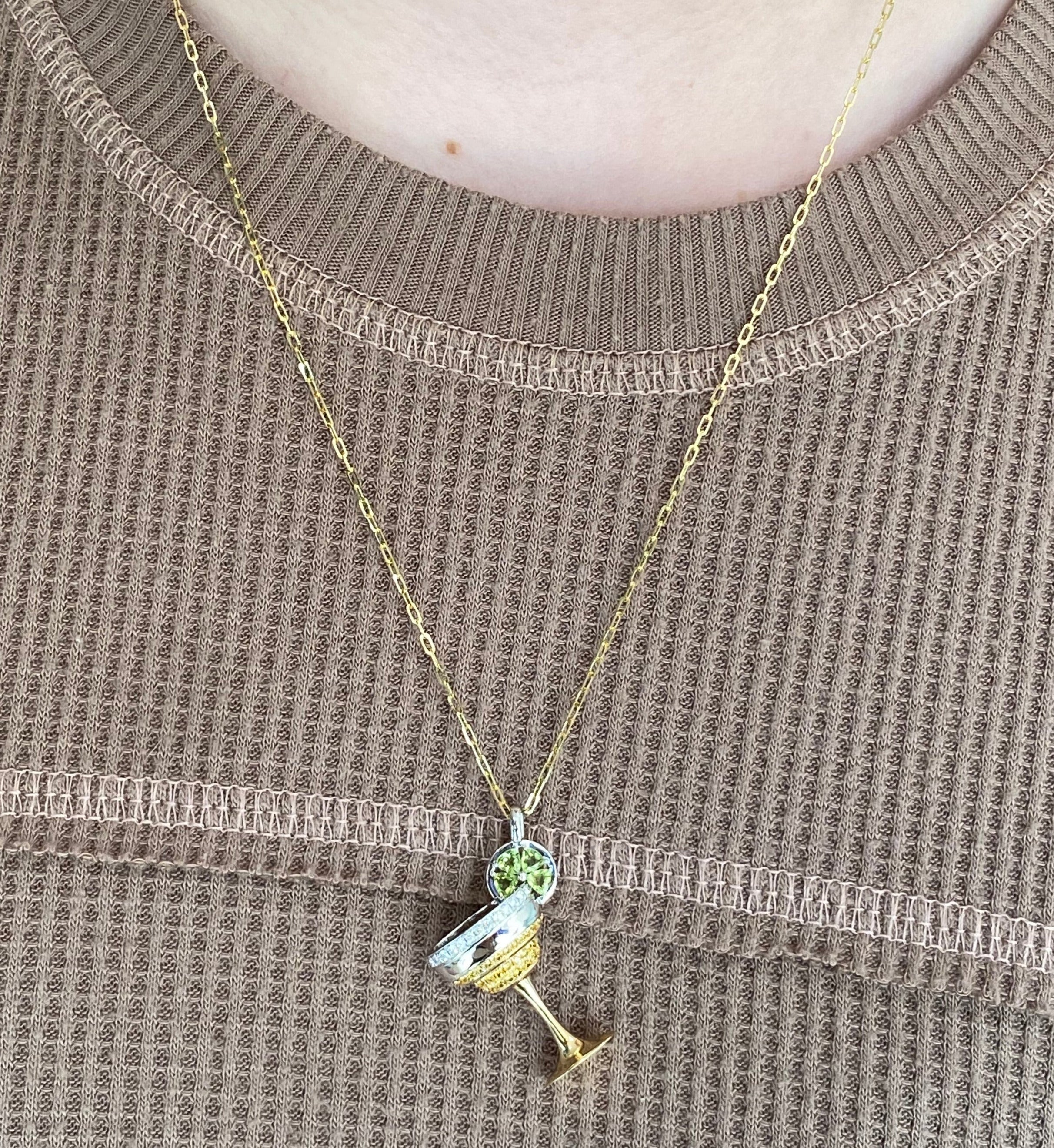 Salty & Sparkly Margarita Necklace - One of a Kind