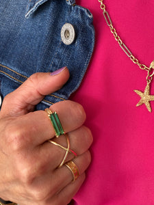 Green Tourmaline Statement Ring