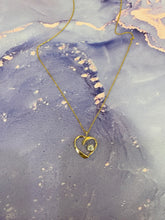 Load image into Gallery viewer, Vintage Open Heart Diamond Inset Necklace
