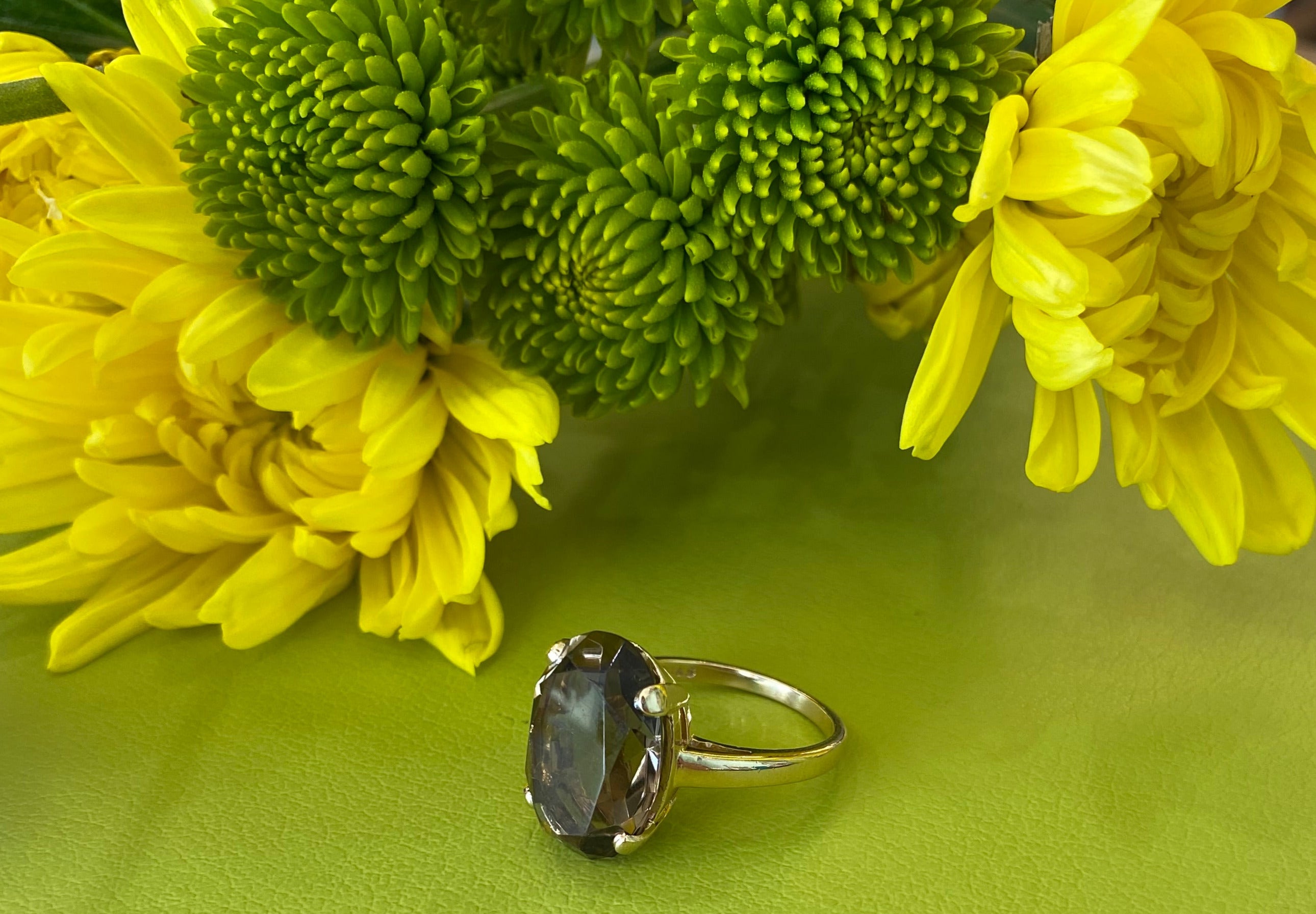 Vintage Earthsong Smoky Quartz Ring