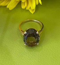 Load image into Gallery viewer, Vintage 14K Yellow Gold Smoky Quartz Statement Ring
