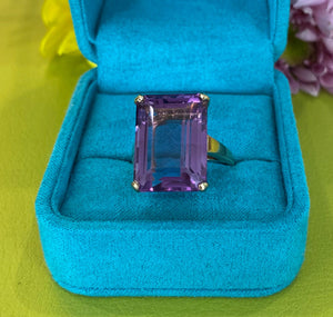 Vintage Yellow Gold Amethyst Cocktail Ring