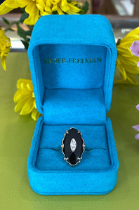 Vintage Onyx and Diamond Ring