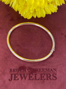 Yellow Gold 4mm Polished Bangle Bracelet