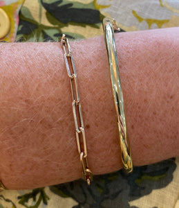 Yellow Gold 4mm Polished Bangle Bracelet