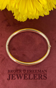 14K Yellow Gold 6.3mm Polished Bangle Bracelet