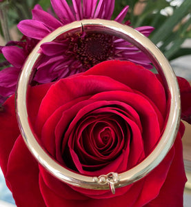 14K Yellow Gold 6.3mm Polished Bangle Bracelet