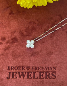 Diamond Quatrefoil Pendant Necklace