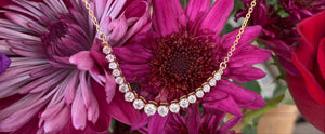 Graduated Diamond Line Necklace