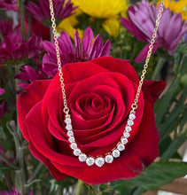 Load image into Gallery viewer, Graduated Diamond Line Necklace
