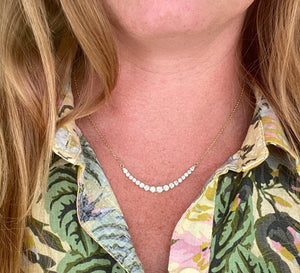 Graduated Diamond Line Necklace