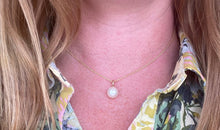 Load image into Gallery viewer, Yellow Gold Pearl Drop Pendant Necklace
