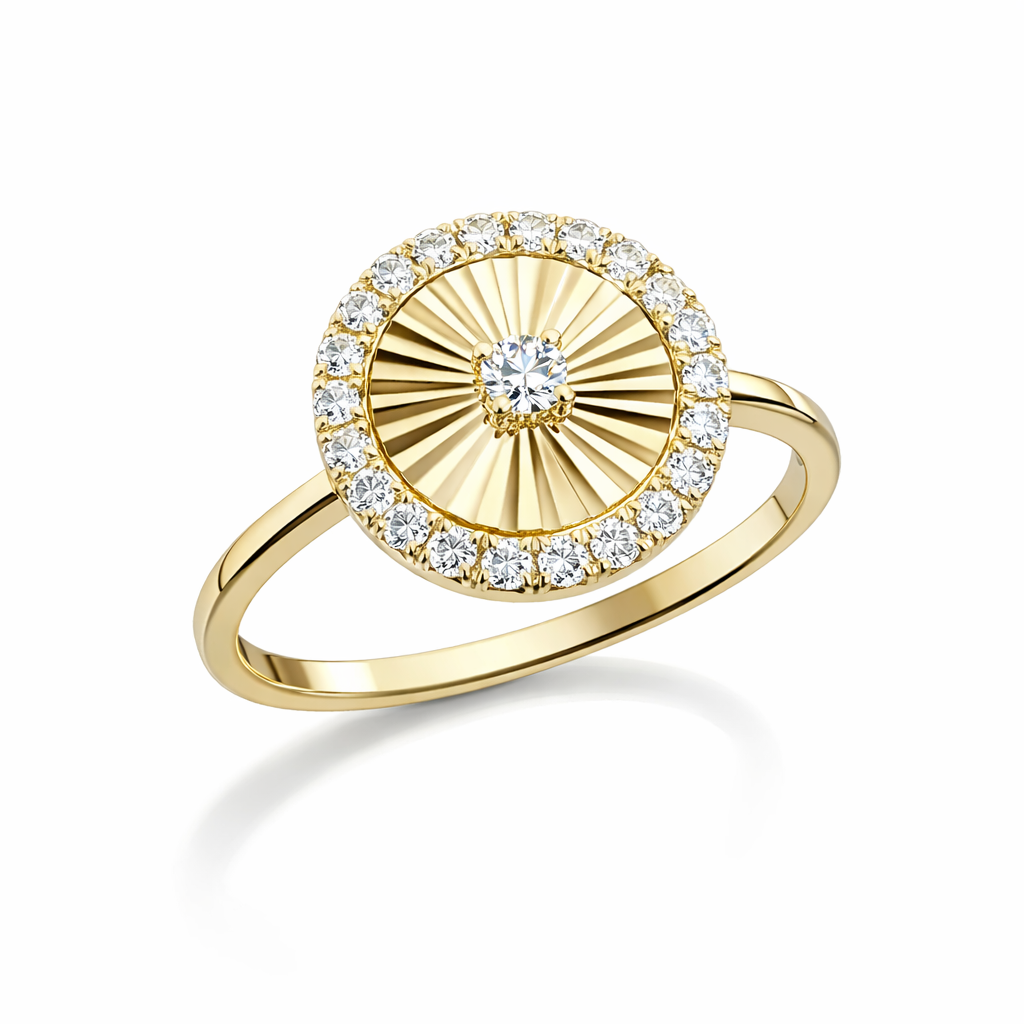 The Gilded Ray Diamond Ring