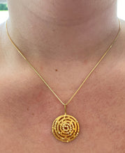 Load image into Gallery viewer, Diamond and Yellow Gold Swirl Pendant Necklace
