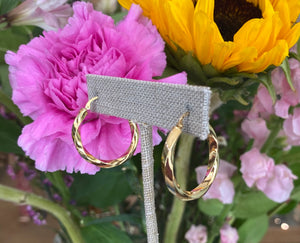 Yellow Gold Slow Twist Hoops