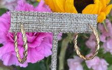 Load image into Gallery viewer, Yellow Gold Round Medium Twist Hoops
