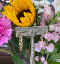 Load image into Gallery viewer, Yellow Gold Round Medium Twist Hoops
