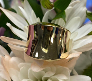 Yellow Gold Concave Wide Band Ring