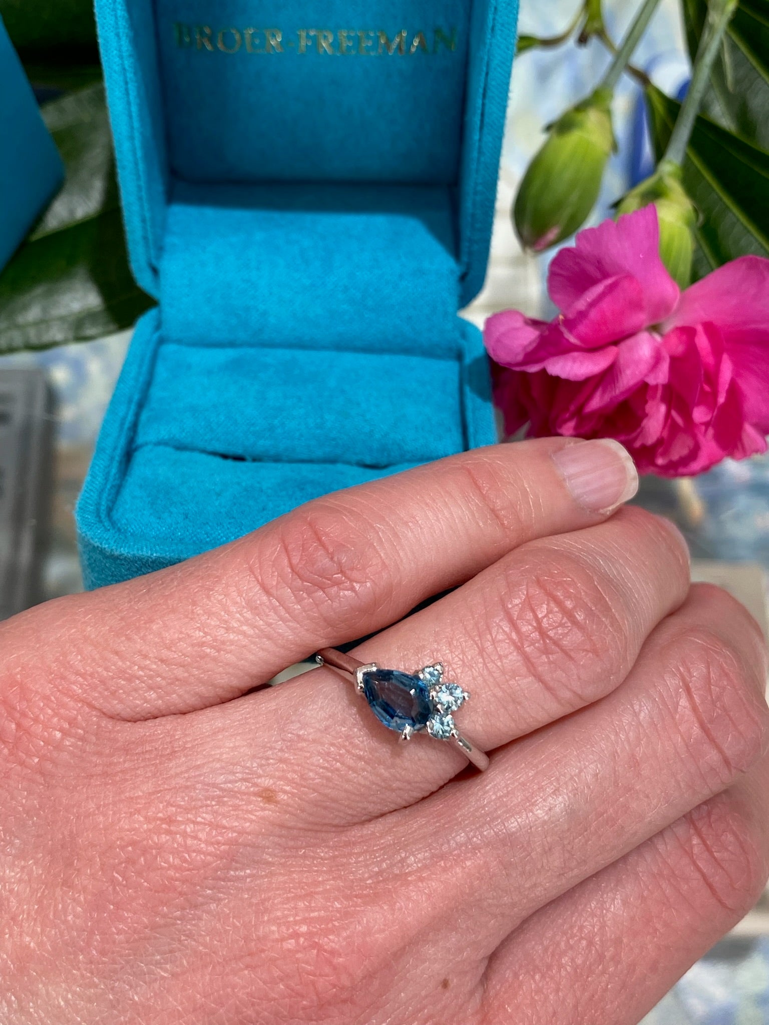 The Azure Bloom Ring - One of a Kind