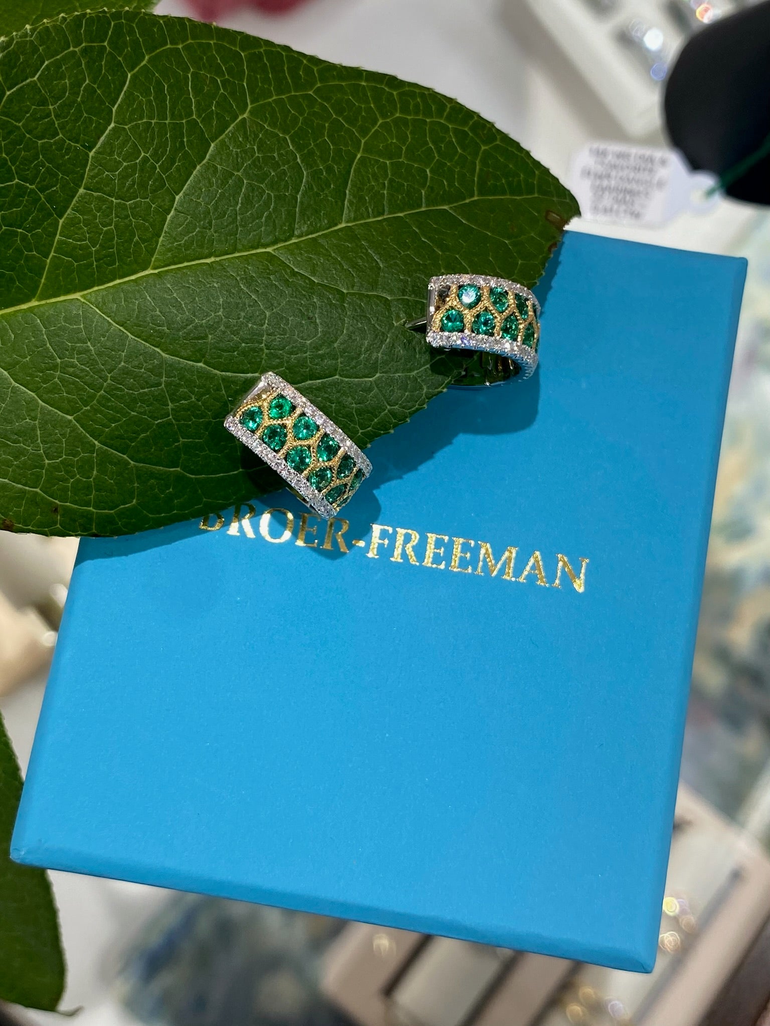The Emerald Tapestry Diamond Earrings