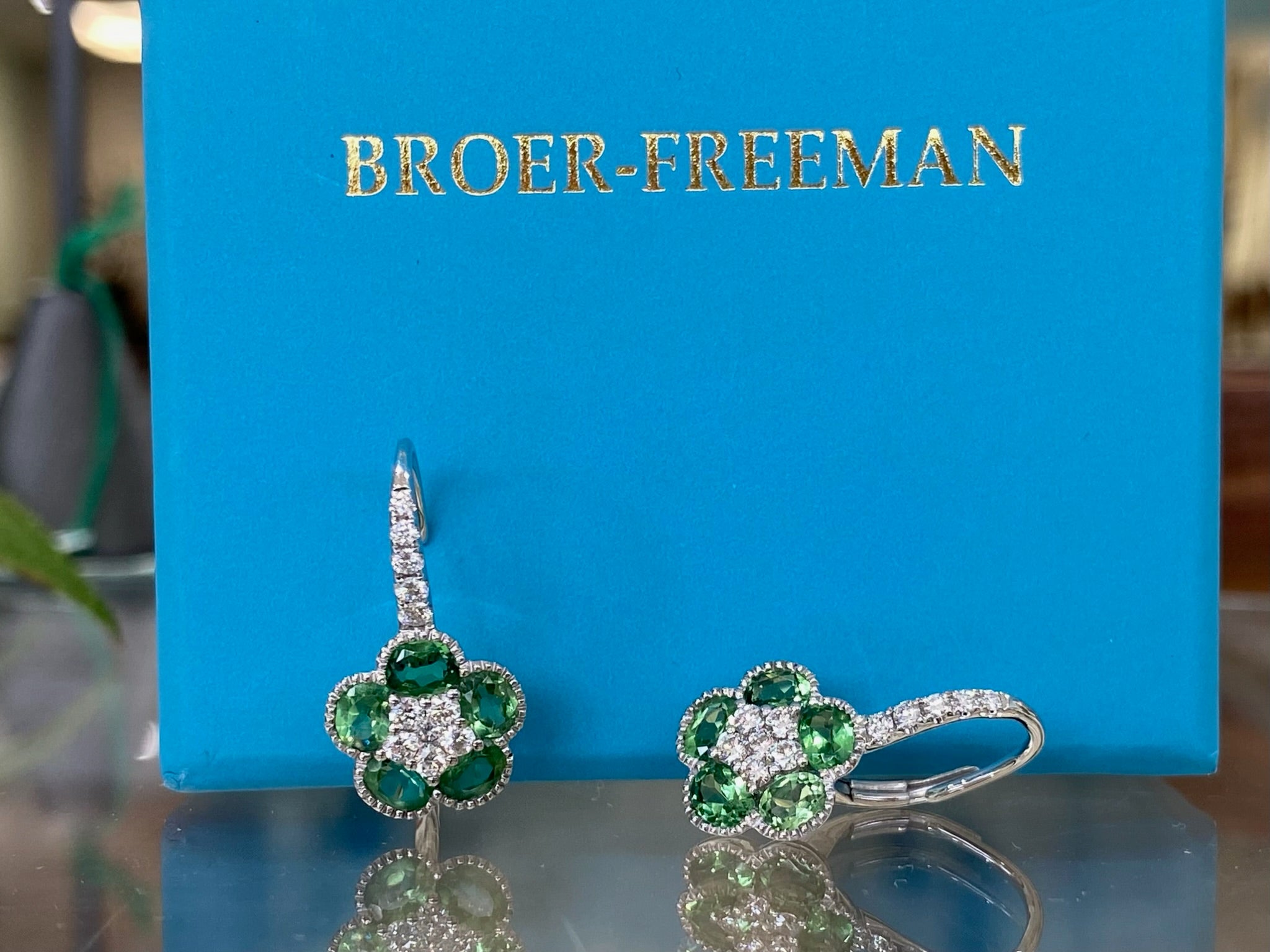 Green Meadow Tsavorite & Diamond Earrings