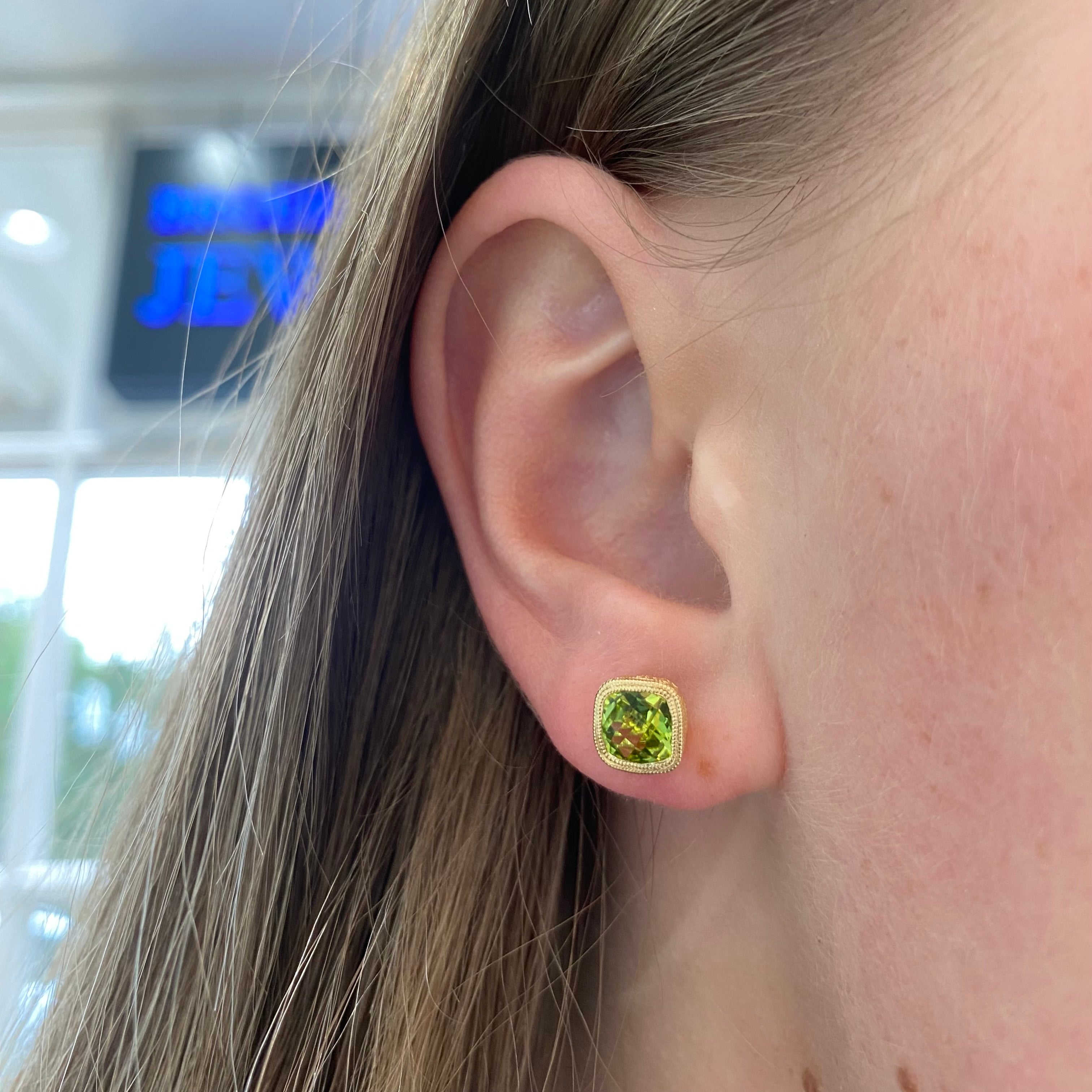 Peridot Radiance Stud Earrings