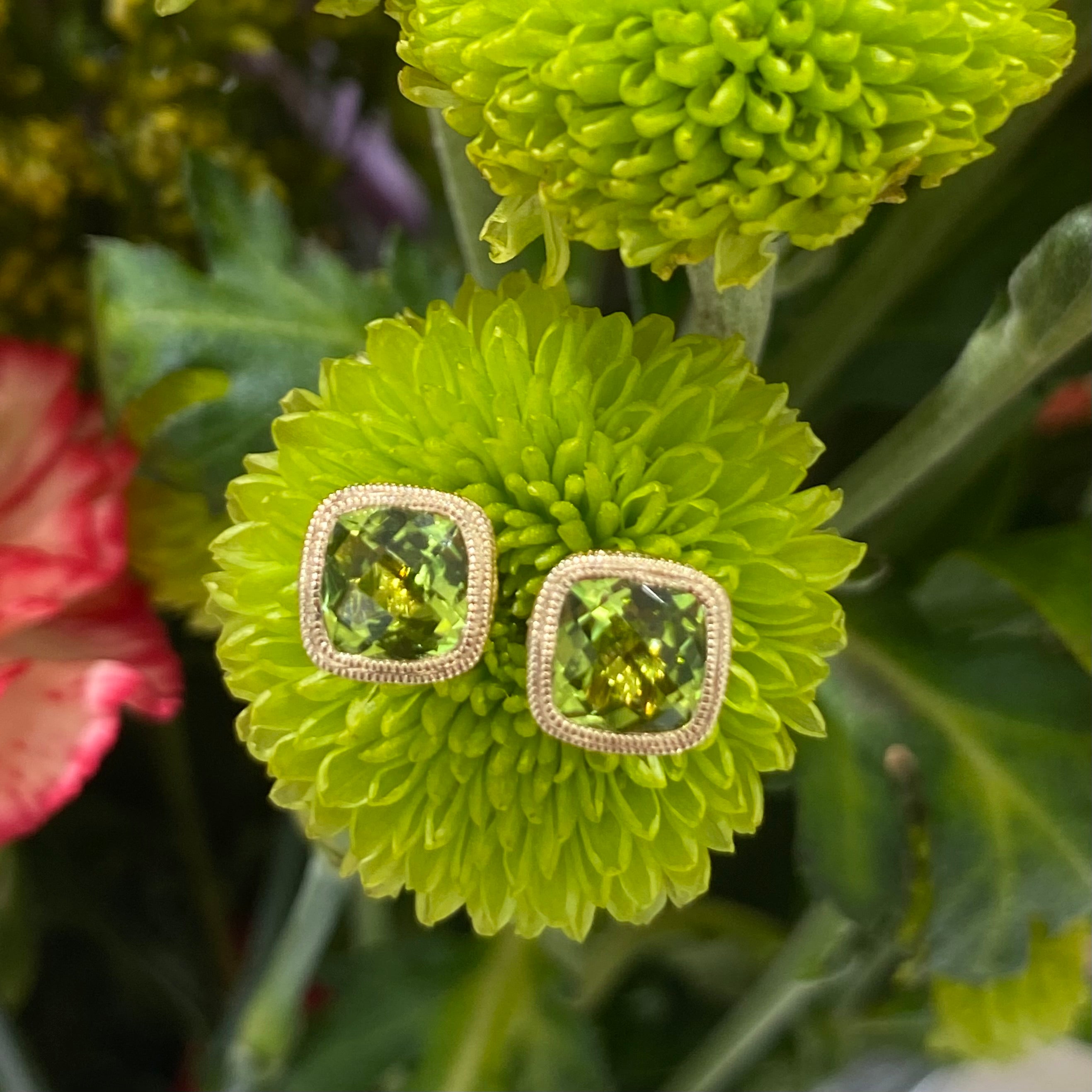Peridot Radiance Stud Earrings