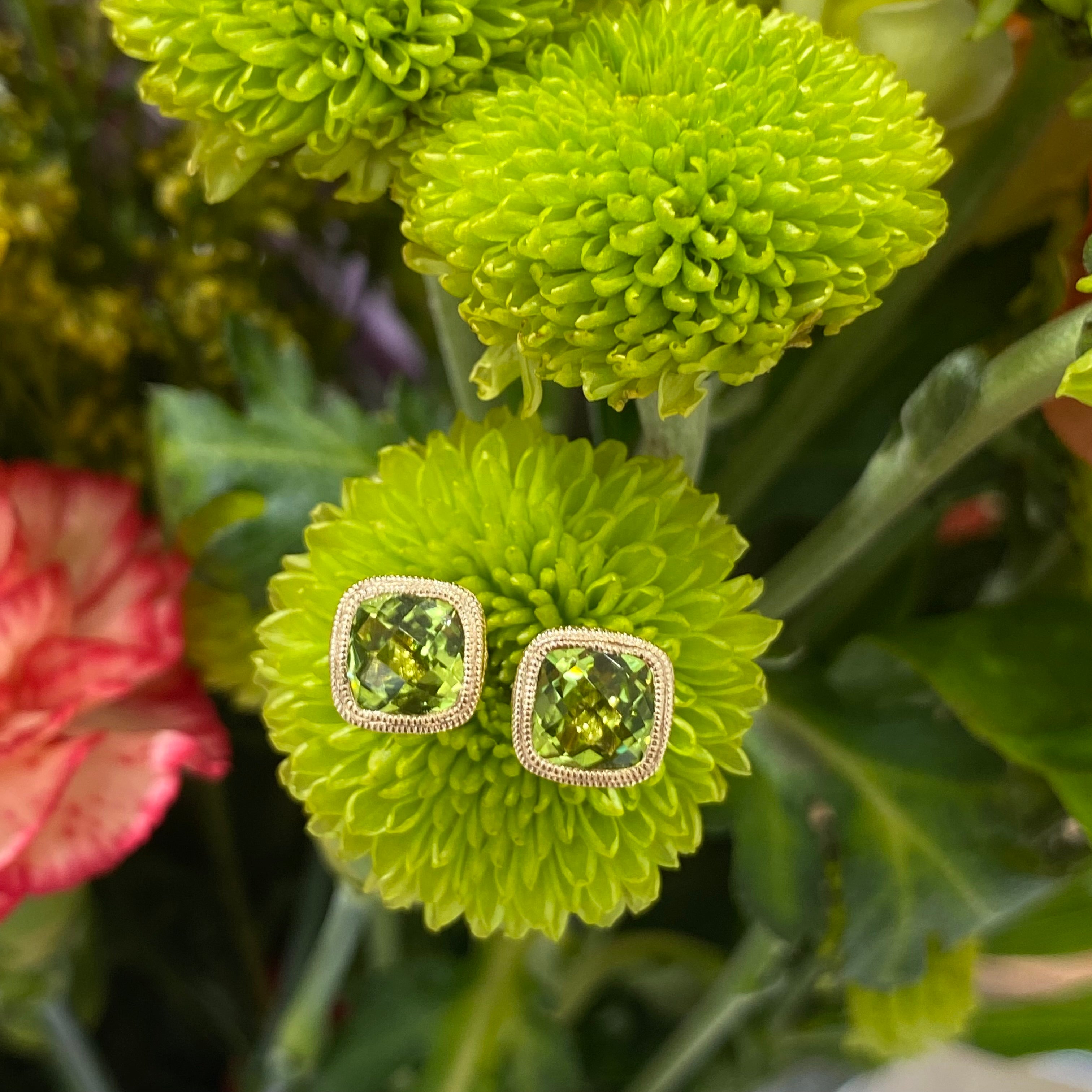 Peridot Radiance Stud Earrings