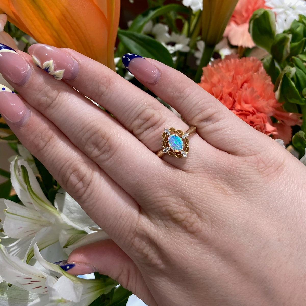 Enchanted Opal Garden Ring