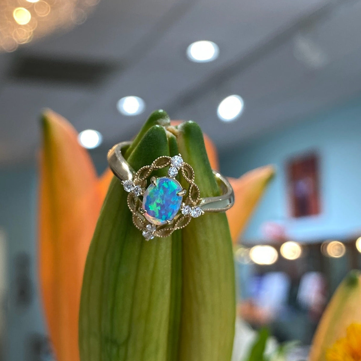 Enchanted Opal Garden Ring