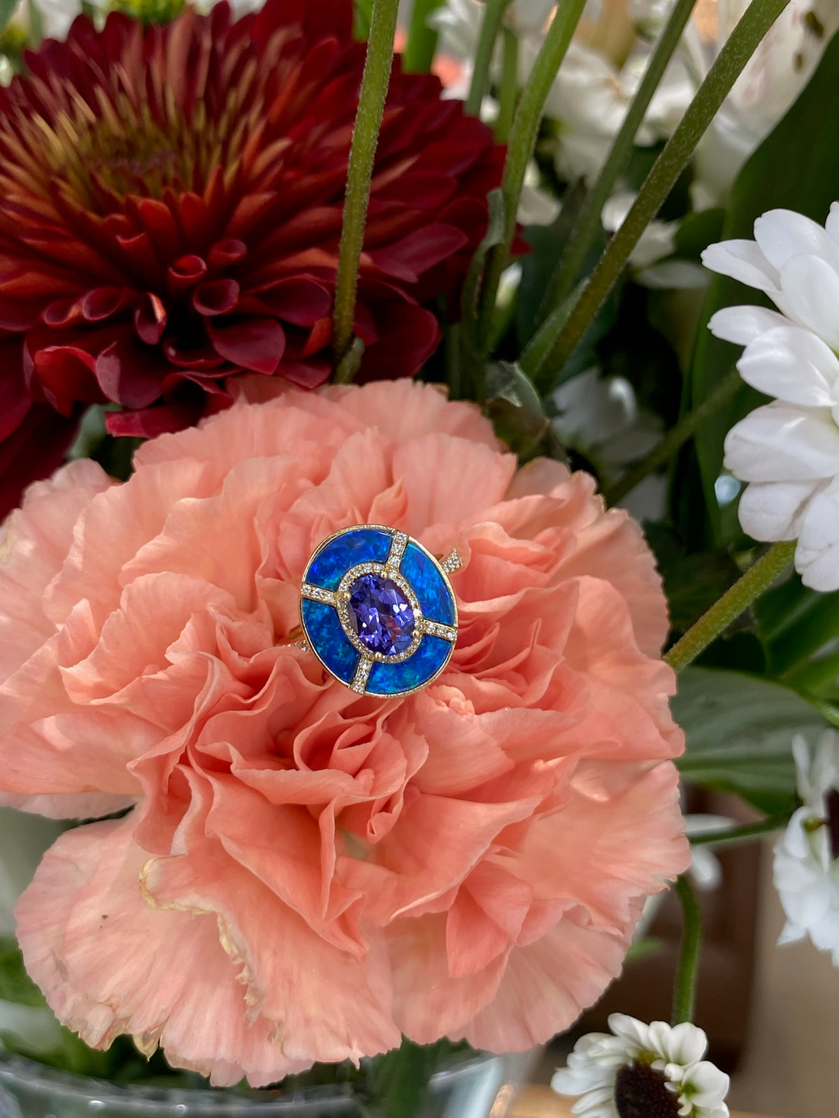 Blue Lagoon Opal Ring