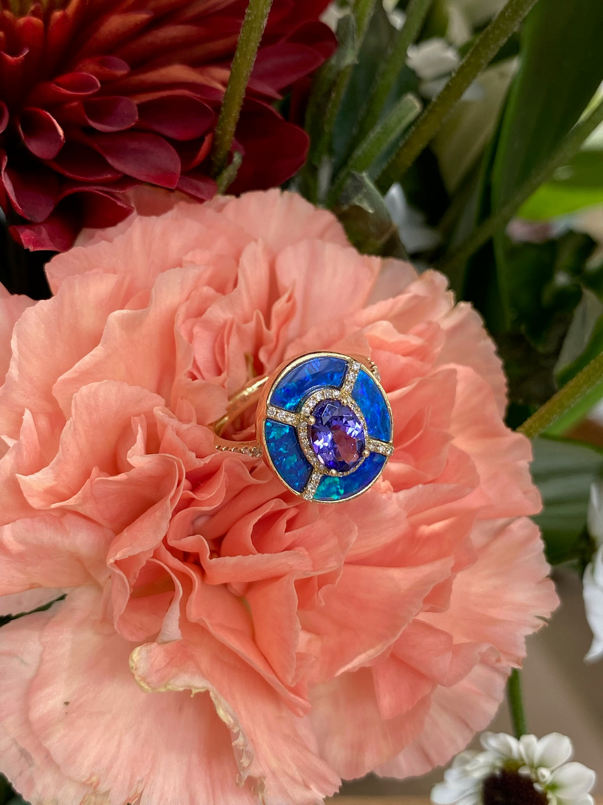 Blue Lagoon Opal Ring