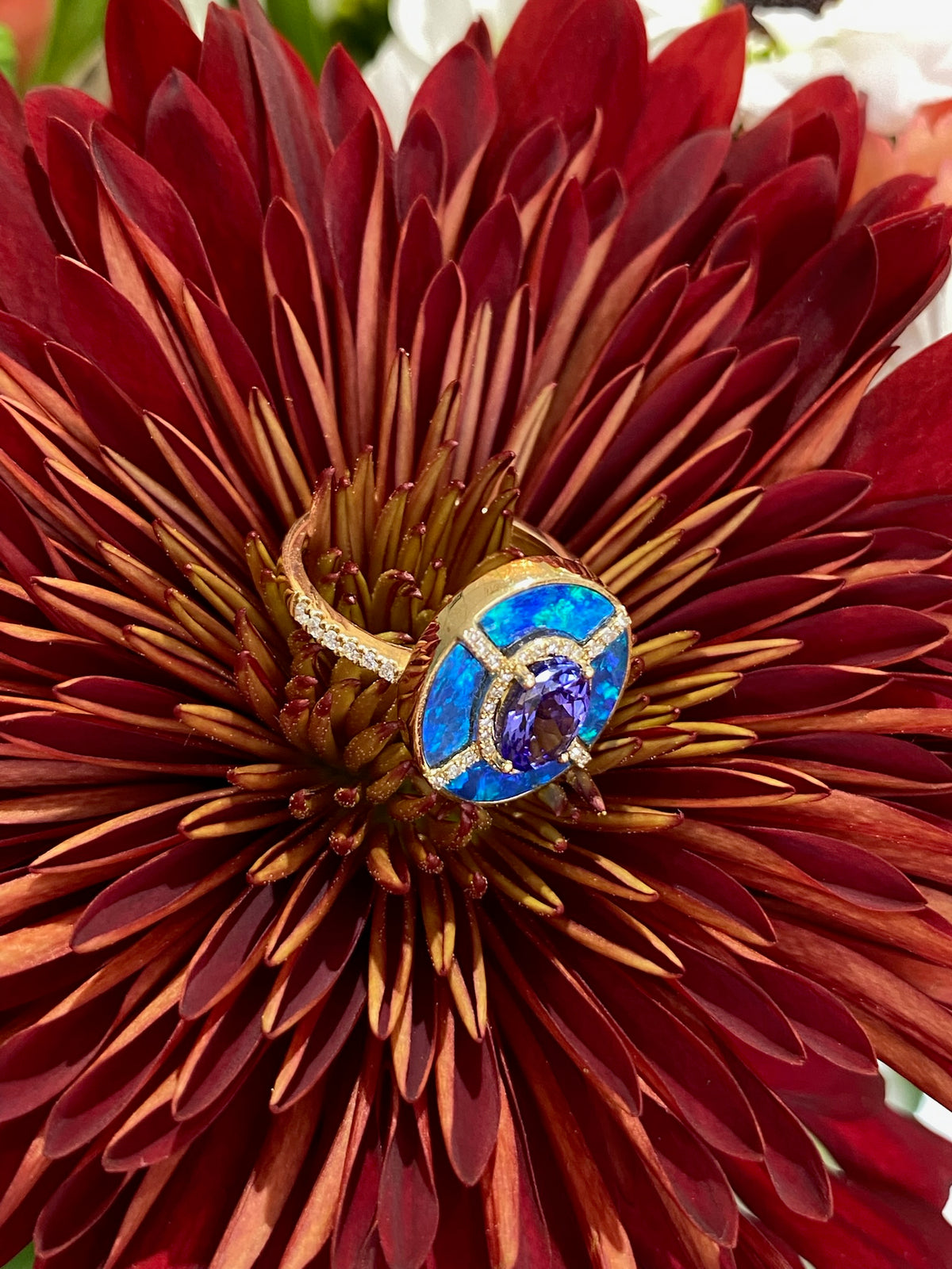 Blue Lagoon Opal Ring