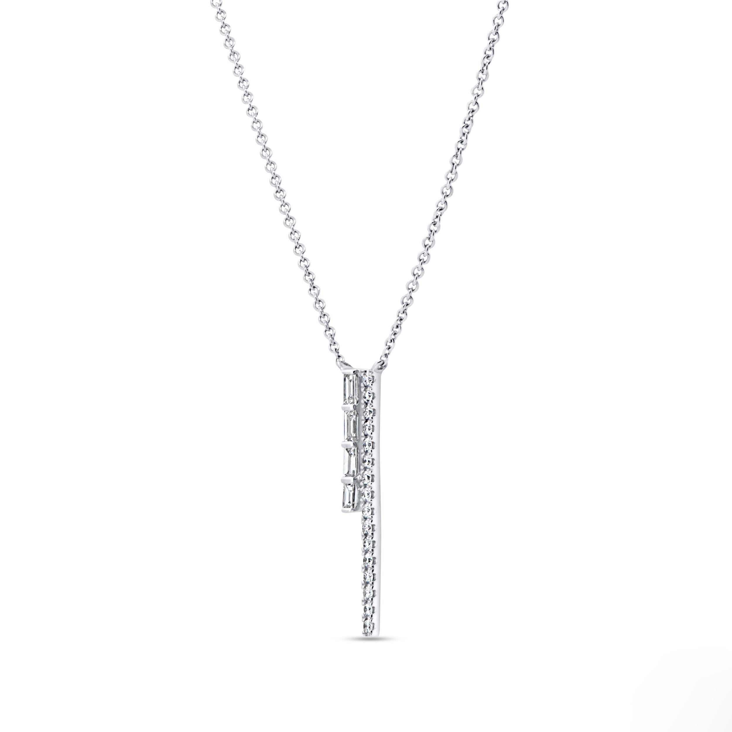 Vertical Bar Diamond Necklace