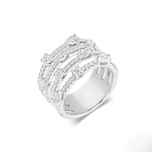 Load image into Gallery viewer, Fused Four Band Multishape Diamond Ring
