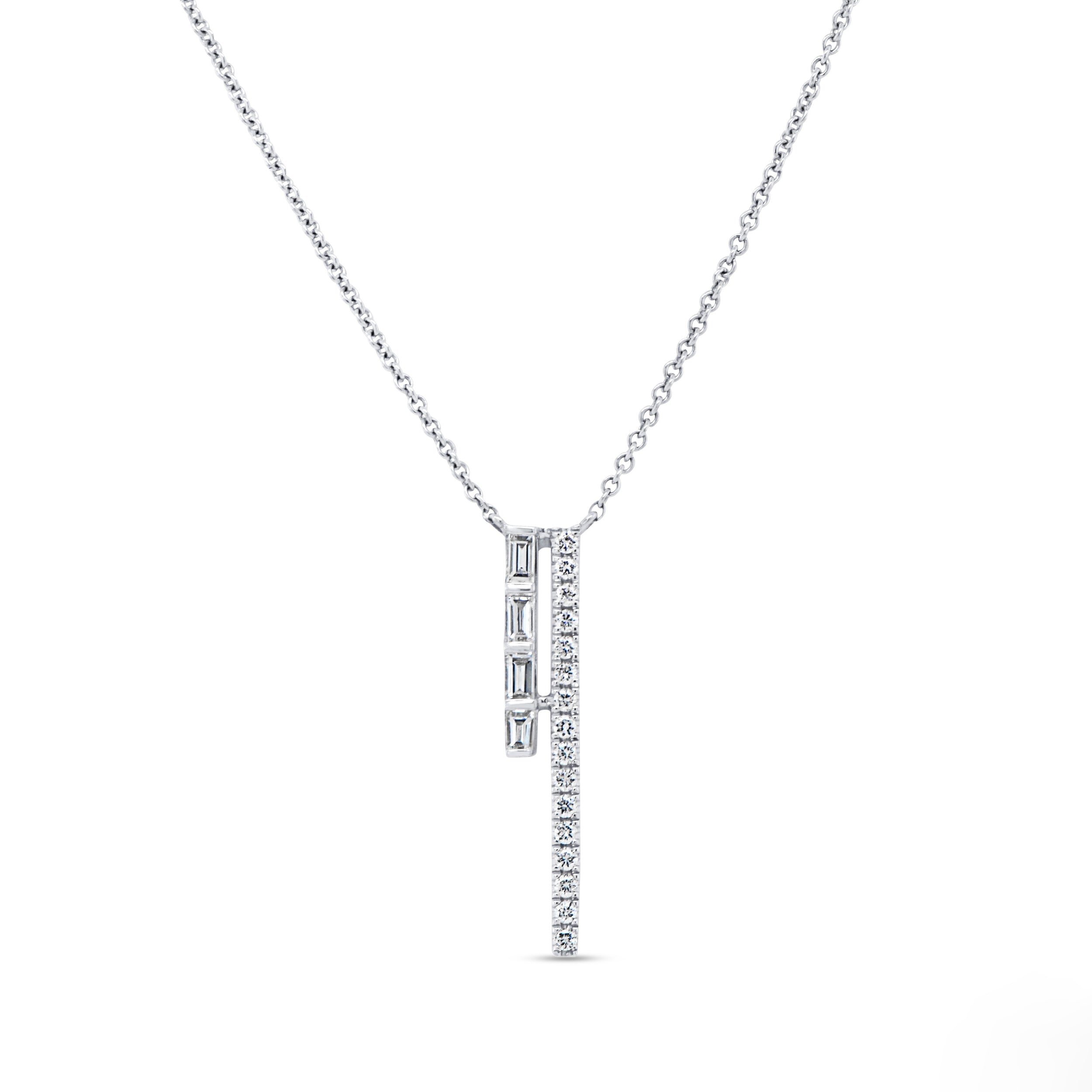 Vertical Bar Diamond Necklace