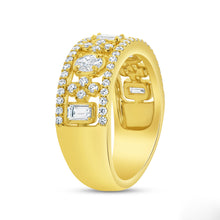Load image into Gallery viewer, The Golden Mosaic Diamond Band

