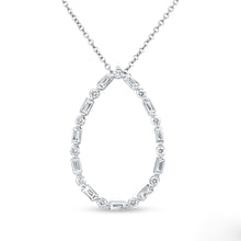 Load image into Gallery viewer, Open Teardrop Shape Diamond Necklace
