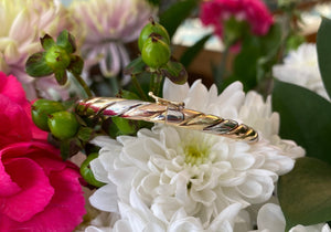 Tri Toned Gold Twisted Bangle Bracelet