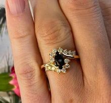 Load image into Gallery viewer, Vintage Onyx and Diamond Yellow Gold Ring
