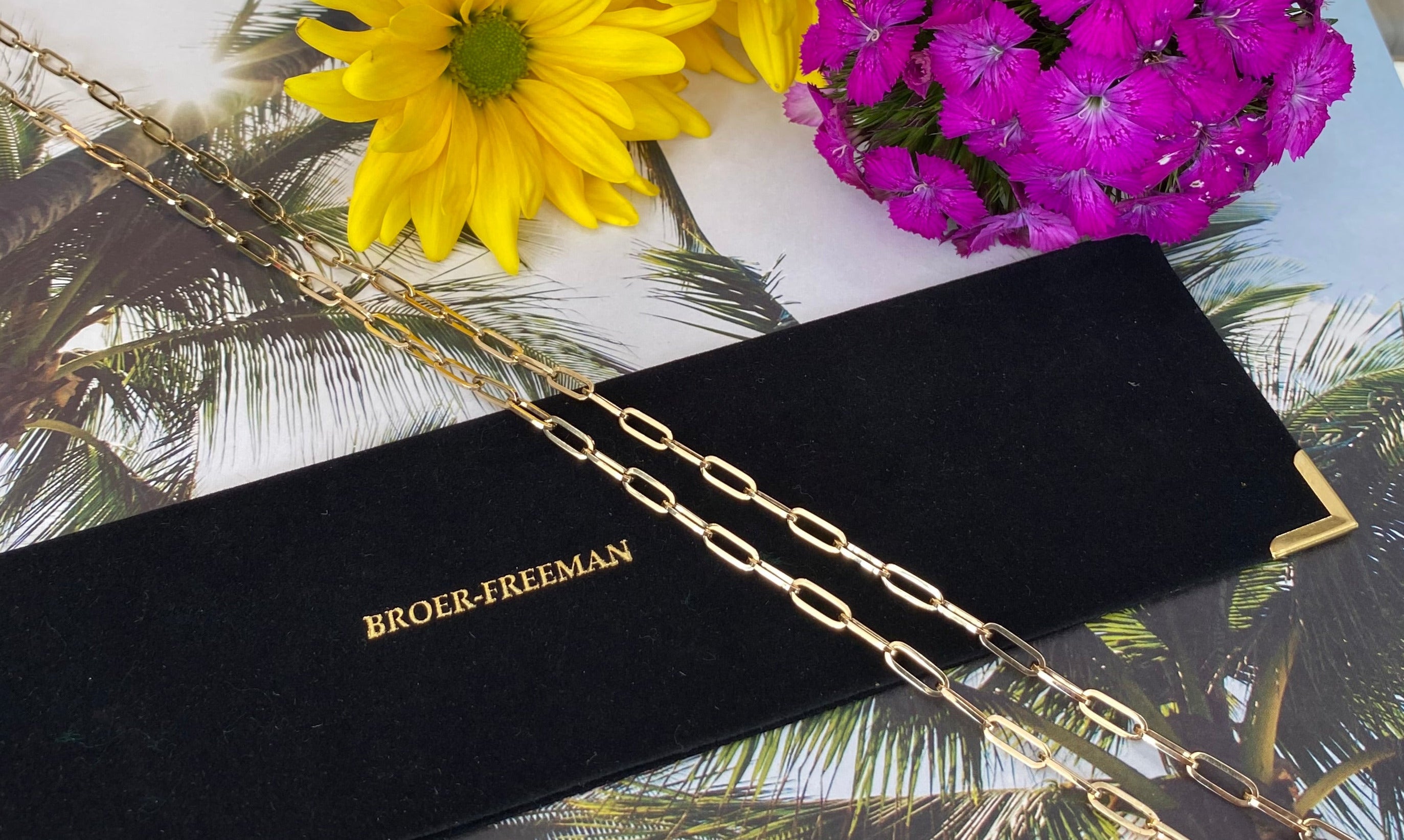 14K Yellow Gold Solid Paper Clip Chain