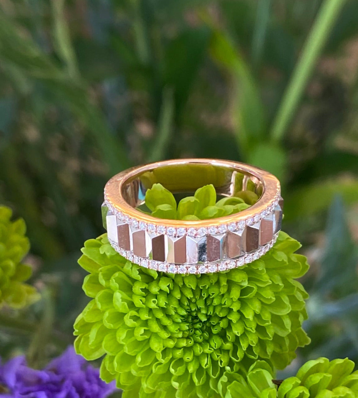 The Rose Gold Diamond Mirage Ring