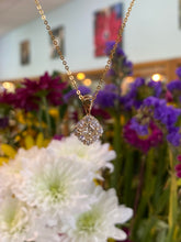 Load image into Gallery viewer, One-of-a-Kind Princess Cut Diamond Halo Pendant Necklace
