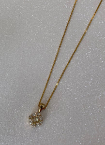 Diamond Cluster Pendant Necklace