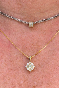 Diamond Cluster Pendant Necklace