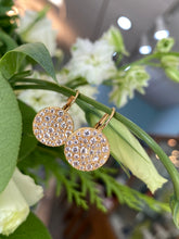 Load image into Gallery viewer, Diamond Dazzle Disk Drop Earrings
